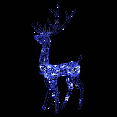 vidaXL Acrylic Reindeer Christmas Decorations 3 pcs 47.2" Blue