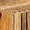 vidaXL Highboard Rough Mango, Steel Solid Rough Mango Wood, Steel Tall