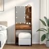 vidaXL Dressing Table Old wood Engineered wood, Mirror Standard