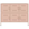 vidaXL Sideboard Pink Cold-rolled steel Medium Sideboard Rectangular