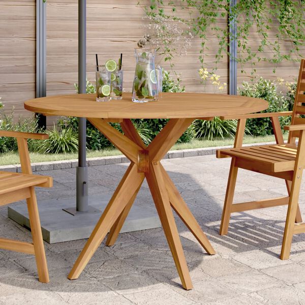 vidaXL Garden Table Brown Solid Acacia wood 43.3 x 29.5 in Durable