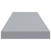 vidaXL Wall Shelf Gray Honeycomb MDF and metal 35.4 in x 9.3 in x 1.5 in