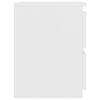 vidaXL Bedside Cabinet White Engineered wood 11.8x11.8x15.7 in