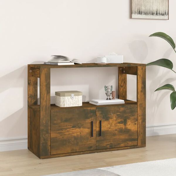 vidaXL Sideboard Smoked Oak Engineered Wood Medium Sideboard