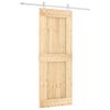 vidaXL Sliding Door with Hardware Set 31.5x82.7" Solid Wood Pine