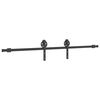 vidaXL Sliding Door Hardware Kit 78.7 " Steel Black