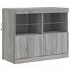 vidaXL Sideboard Grey Sonoma Engineered wood, glass Large Sideboard