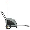 vidaXL Pet Bike Trailer Grey Oxford Fabric and Iron Foldable