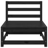 vidaXL Garden Lounge Set Black Solid pinewood Medium Modular