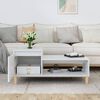 vidaXL Coffee Table High gloss white Engineered wood 39.4 x 19.7 x 17.7 in