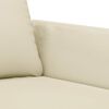 vidaXL 3-seater Sofa Cream Faux leather, metal, textilene 3-Seater