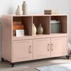 vidaXL Sideboard Pink Cold-rolled steel Medium Sideboard Rectangular
