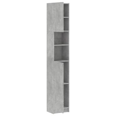 vidaXL Bathroom Cabinet Concrete Gray 12.6"x10"x74.8" Engineered Wood