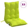 vidaXL Lowback Chair Cushion Set of 4 Bright green Oxford fabric