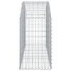 vidaXL Gabion Basket Silver Galvanized iron 59.1 x 19.7 x 31.5/39.4 in