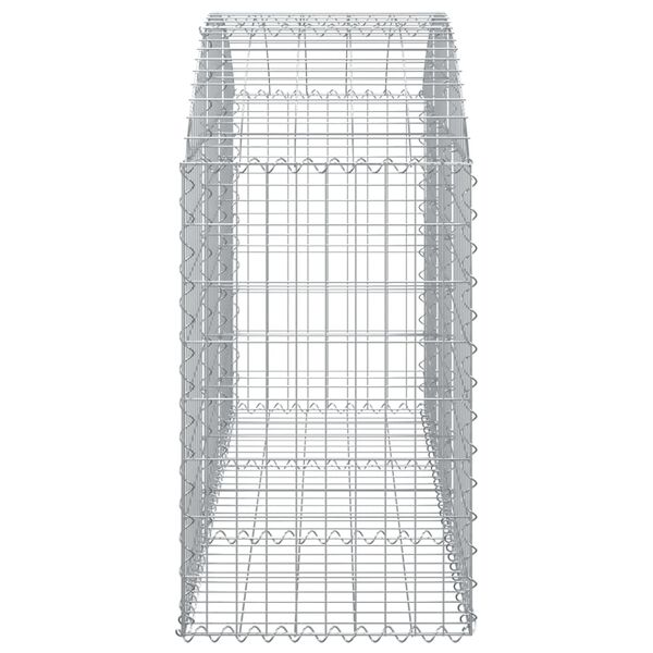 vidaXL Gabion Basket Silver Galvanized iron 59.1 x 19.7 x 31.5/39.4 in