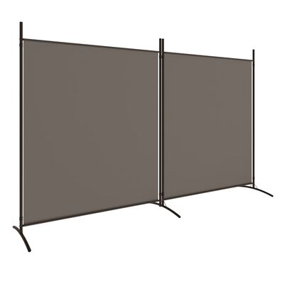 vidaXL 2-Panel Room Divider Anthracite 137"x70.9" Fabric