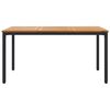 vidaXL Outdoor Tables natural and black 59.1" x 35.4" x 29.5