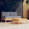 vidaXL Garden Lounge Set Grey Solid pinewood Medium Modular
