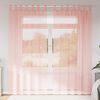 vidaXL Voile Curtains with Rod Pockets 2 pcs Pink