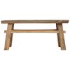 vidaXL Bench Multicolor Mixed Recycled Wood and Solid Teak