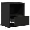 vidaXL Bedside Cabinet Set of 2 Black Engineered wood Medium