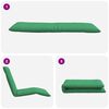 vidaXL Folding Sun lounger Green 68.9x21.3x3.3" Oxford Fabric