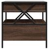 vidaXL Coffee Table Brown Oak Engineered wood, Glass, Metal Medium