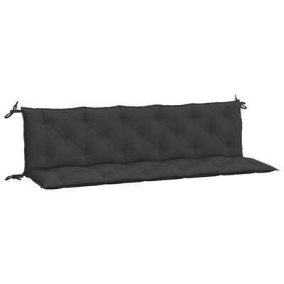 vidaXL Garden Bench Cushions 2 pcs Black 70.9"x19.7"x2.8" Oxford Fabric