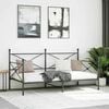 vidaXL Daybed With Trundle Black Steel 42.1 x 79.9 in