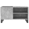 vidaXL Record Cabinet Concrete Grey Engineered Wood, Iron Medium
