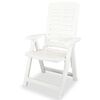 vidaXL Garden Chair Set of 2 White Plastic Standard Foldable