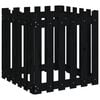 vidaXL Garden Planter Black Solid Pine Wood Medium Sturdy Planter