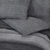 vidaXL Duvet Cover Set Set of 2 Dark grey 100% Cotton 94.5x86.6 in