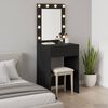 vidaXL Dressing Table Black oak 50 x 41 x 135 cm Engineered wood