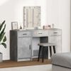 vidaXL Dressing Table Grey 19.69 x 16.14 x 53.15 in Engineered Wood