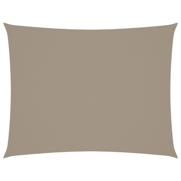 vidaXL Sunshade Sail Oxford Fabric Rectangular 16.4&lsquo;x19.7&lsquo; Taupe