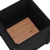 vidaXL Planter Set of 2 Black Solid pinewood 15.7 x 15.7 x 15.7 in