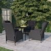 vidaXL Garden Dining Set Dark Grey
