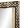 vidaXL Bathroom Mirror Black Solid Mango Wood, Glass 19.7 x 27.6 in