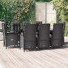 vidaXL Garden Dining Set Black