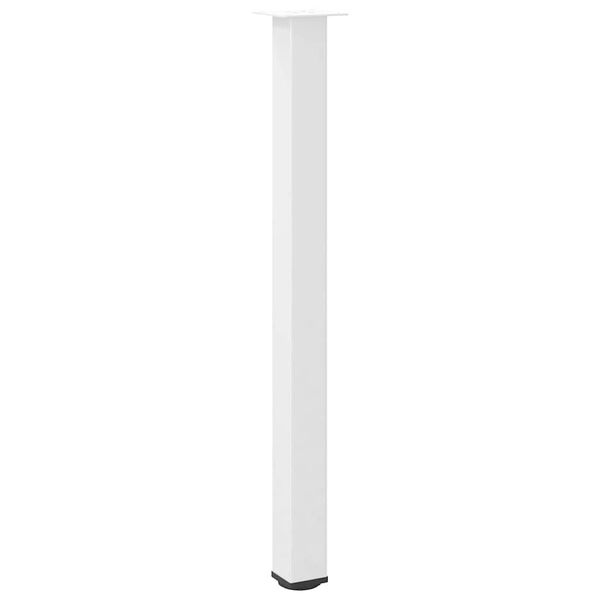 vidaXL Coffee Table Leg White Powder-coated steel 43.3-44.1 in