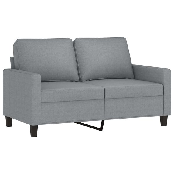 vidaXL 4 Piece Sofa Set with Cushions Light Gray Fabric