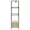 vidaXL Wardrobe Sonoma Oak Engineered Wood, Metal Compact Wardrobe