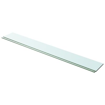 vidaXL Shelves 2 pcs Panel Glass Clear 39.4"x4.7"