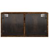 vidaXL Wall Cabinet Smoked oak Engineered wood, glass Standard