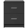 vidaXL Bedside Cabinet Set of 2 Black Engineered wood Medium