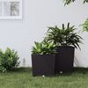 vidaXL Planter Brown Polypropylene Medium Removable Covers Planter