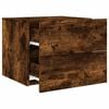 vidaXL Wall-mounted Bedside Cabinet Smoked oak Engineered wood Medium