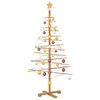 vidaXL Wooden Christmas Tree with Stand Brown 59.06 in Bamboo